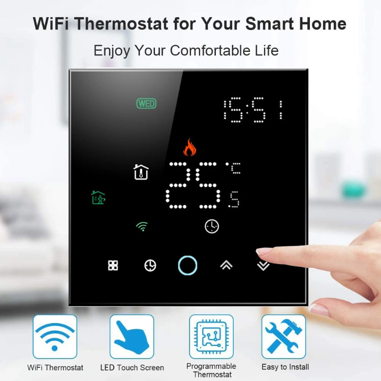 WiFi Voice Control Thermostat Htw-Wf03 Electric Heating 16A Smart Home Temperature Controller